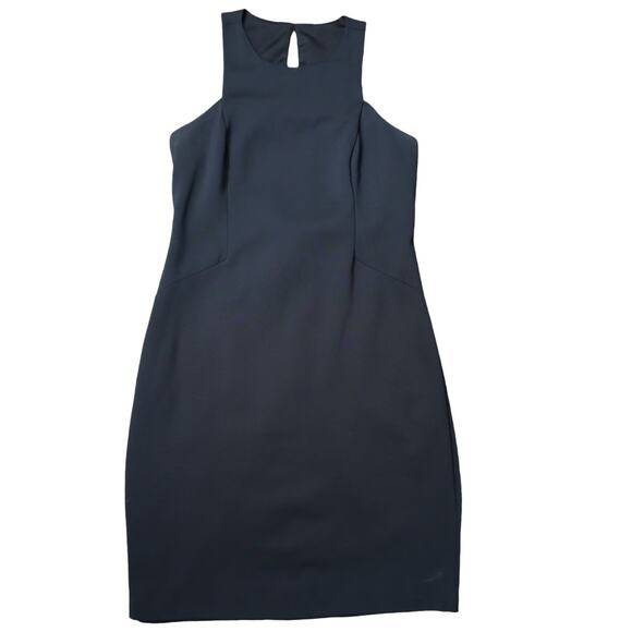 Lauren Ralph Lauren Womens Scuba Knit Dress Plus Size 16 Black Open Back - Picture 1 of 10